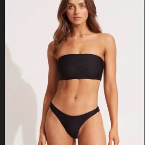 Seafolly Essentials High Cut Pant - Black